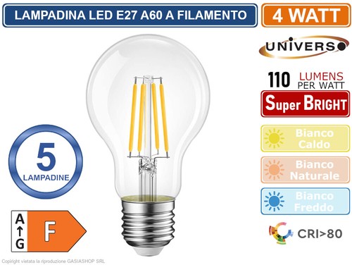 Pezzi lampadina led e27 - led, 4w